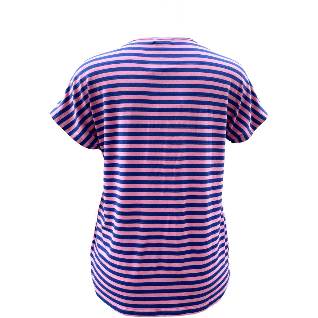 Sandgaard T-shirt striped T-Shirt Striped Cobolt Blue/Rose