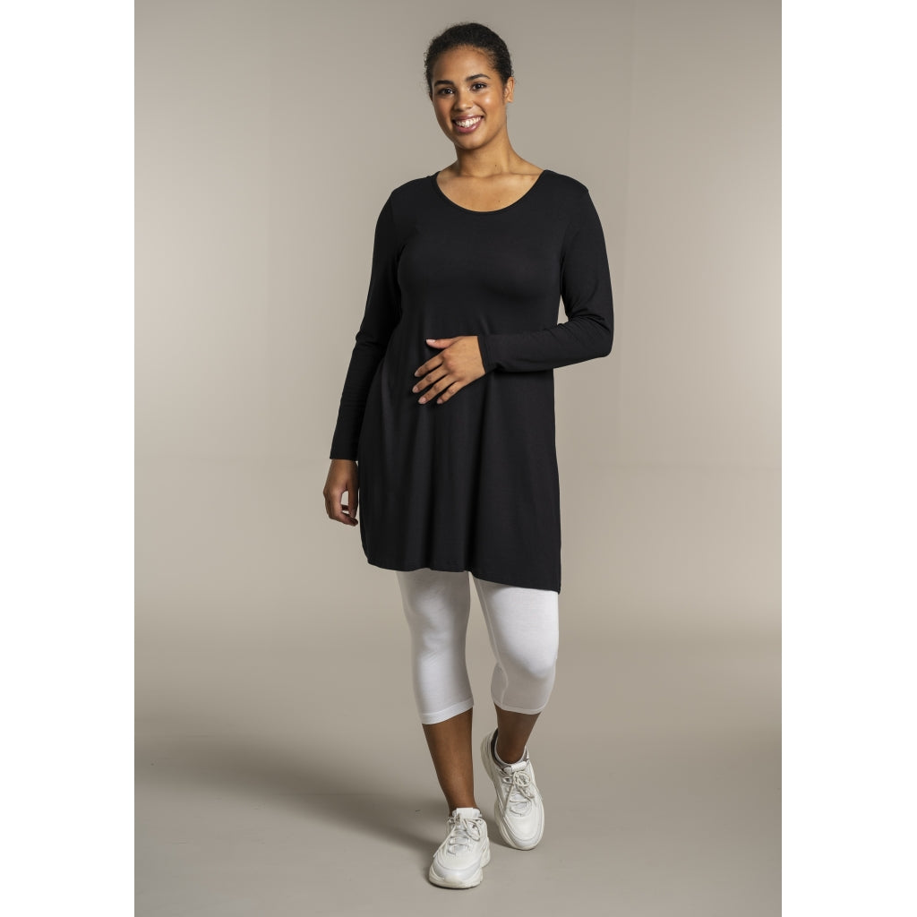 Sandgaard A-shape bluse med lange ærmer T-Shirt Black