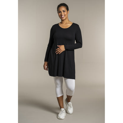 Sandgaard A-shape bluse med lange ærmer T-Shirt Black