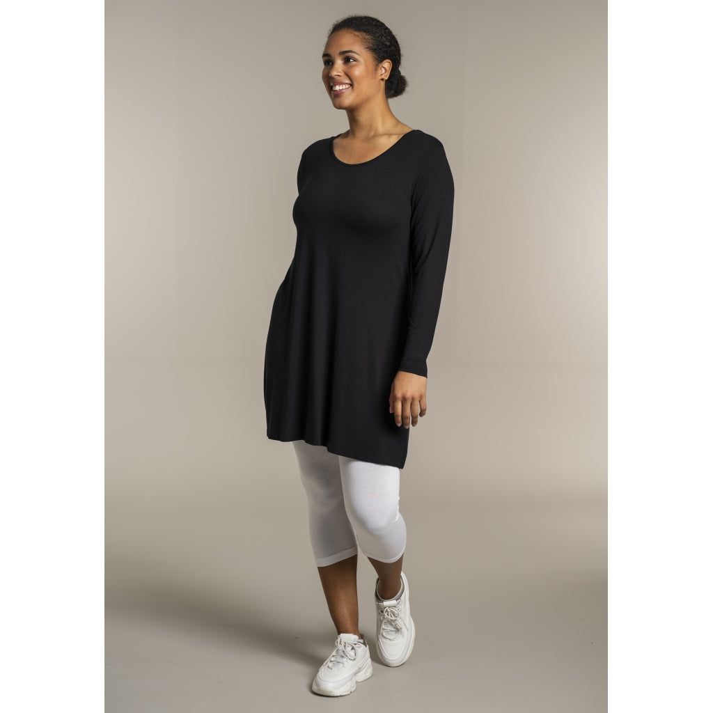 Sandgaard A-shape bluse med lange ærmer T-Shirt Black