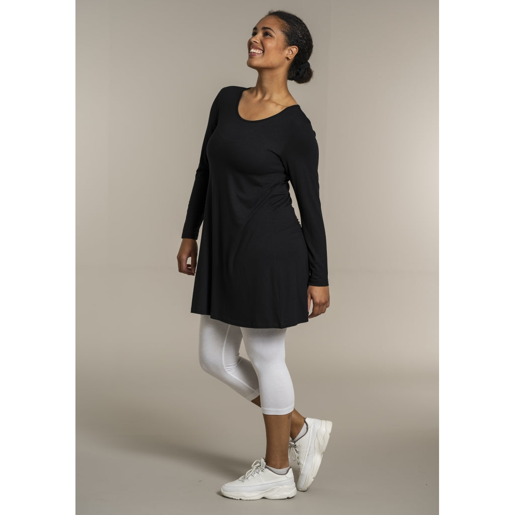 Sandgaard A-shape bluse med lange ærmer T-Shirt Black