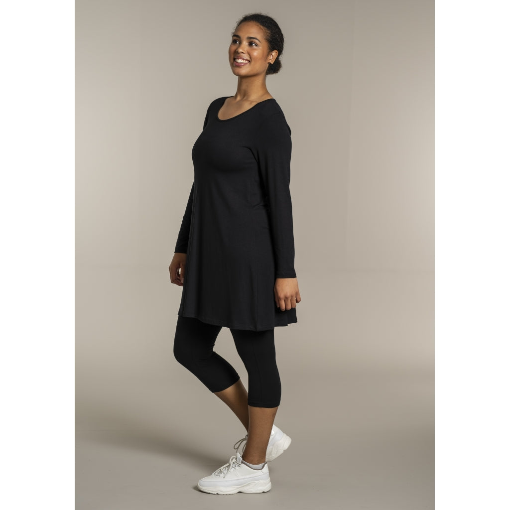 Sandgaard A-shape bluse med lange ærmer T-Shirt Black
