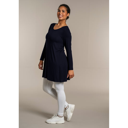 Sandgaard A-shape bluse med lange ærmer T-Shirt Dark Blue