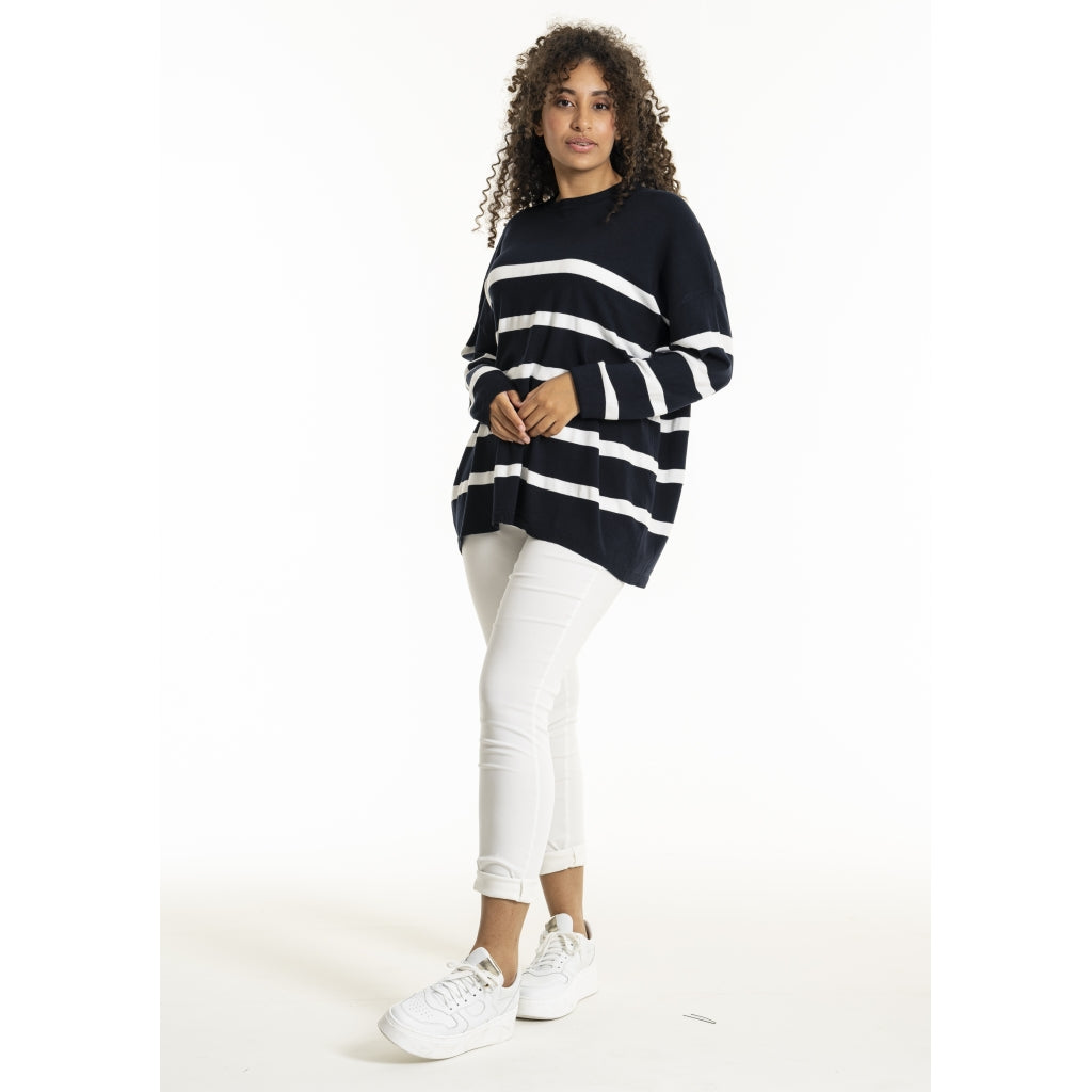 Sandgaard Blouse oversize Blouse Striped Navy/White