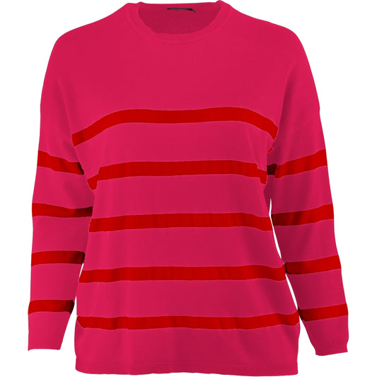 Sandgaard Blouse oversize Blouse Striped Red/Pink