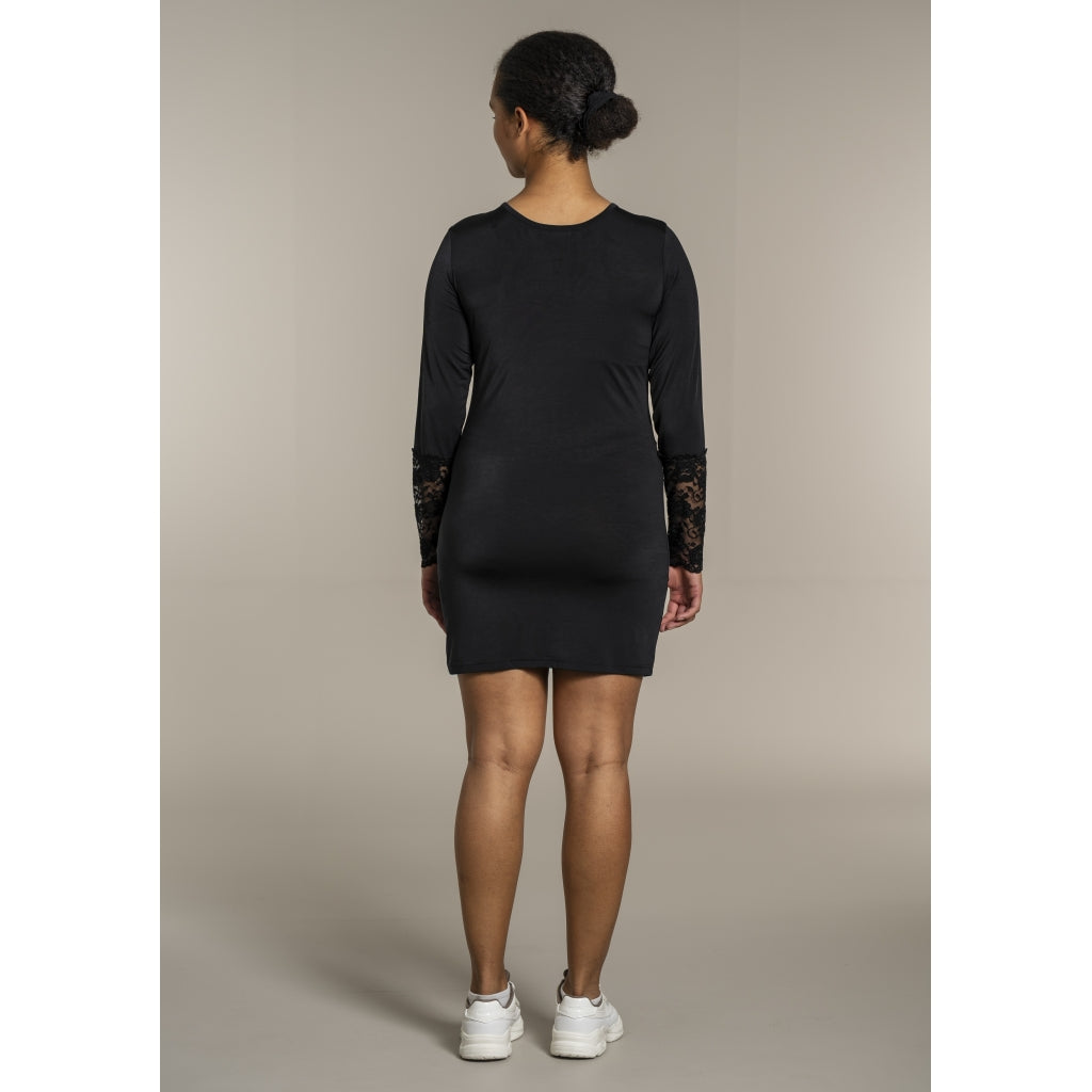 Sandgaard Bluse med blonde ærmer Top Black