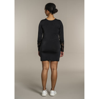 Sandgaard Bluse med blonde ærmer Top Black