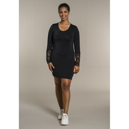 Sandgaard Bluse med blonde ærmer Top Black