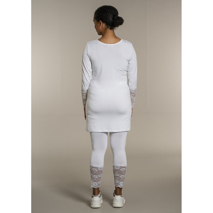 Sandgaard Bluse med blonde ærmer Top White