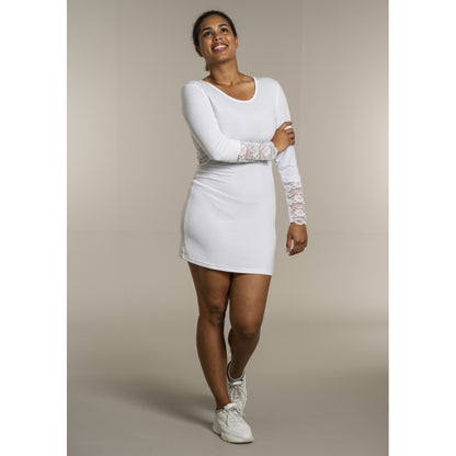 Sandgaard Bluse med blonde ærmer Top White