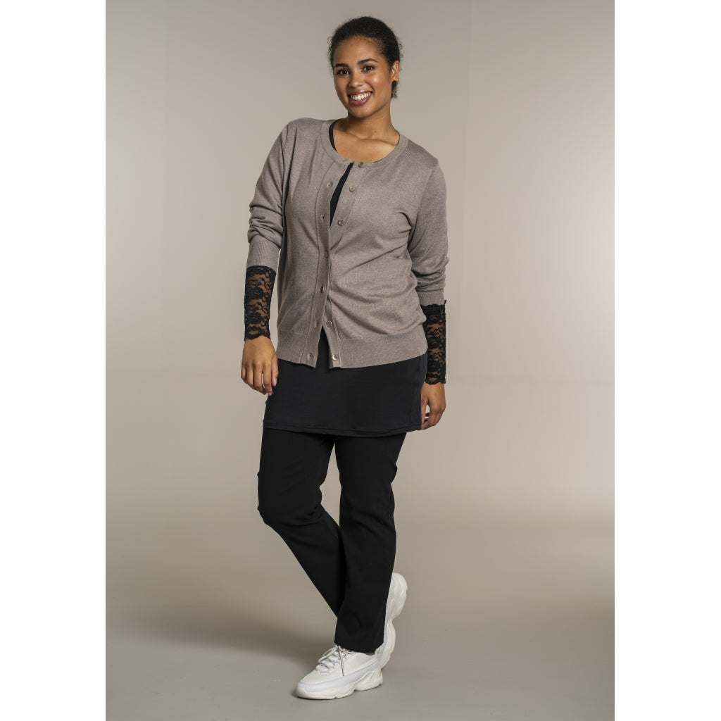 Sandgaard Cardigan Kort Cardigan Beige melange