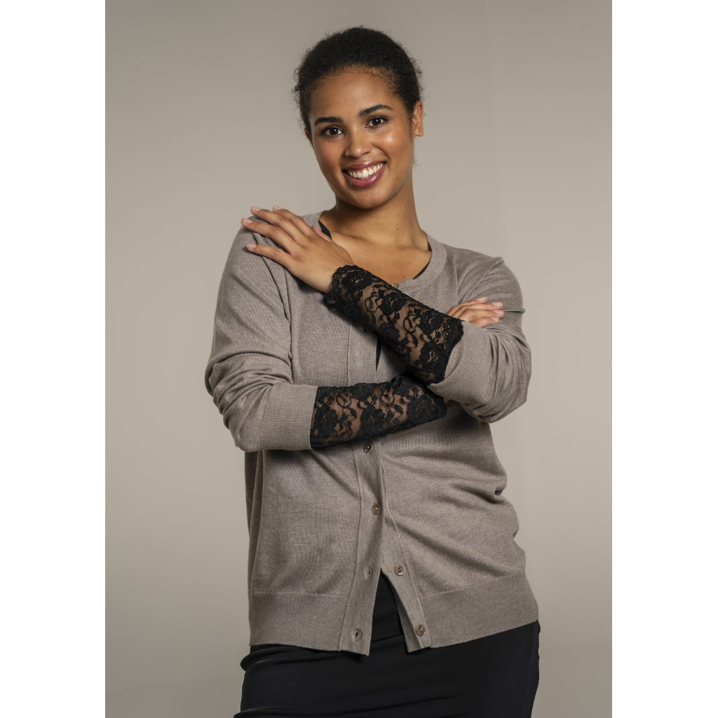 Sandgaard Cardigan Kort Cardigan Beige melange