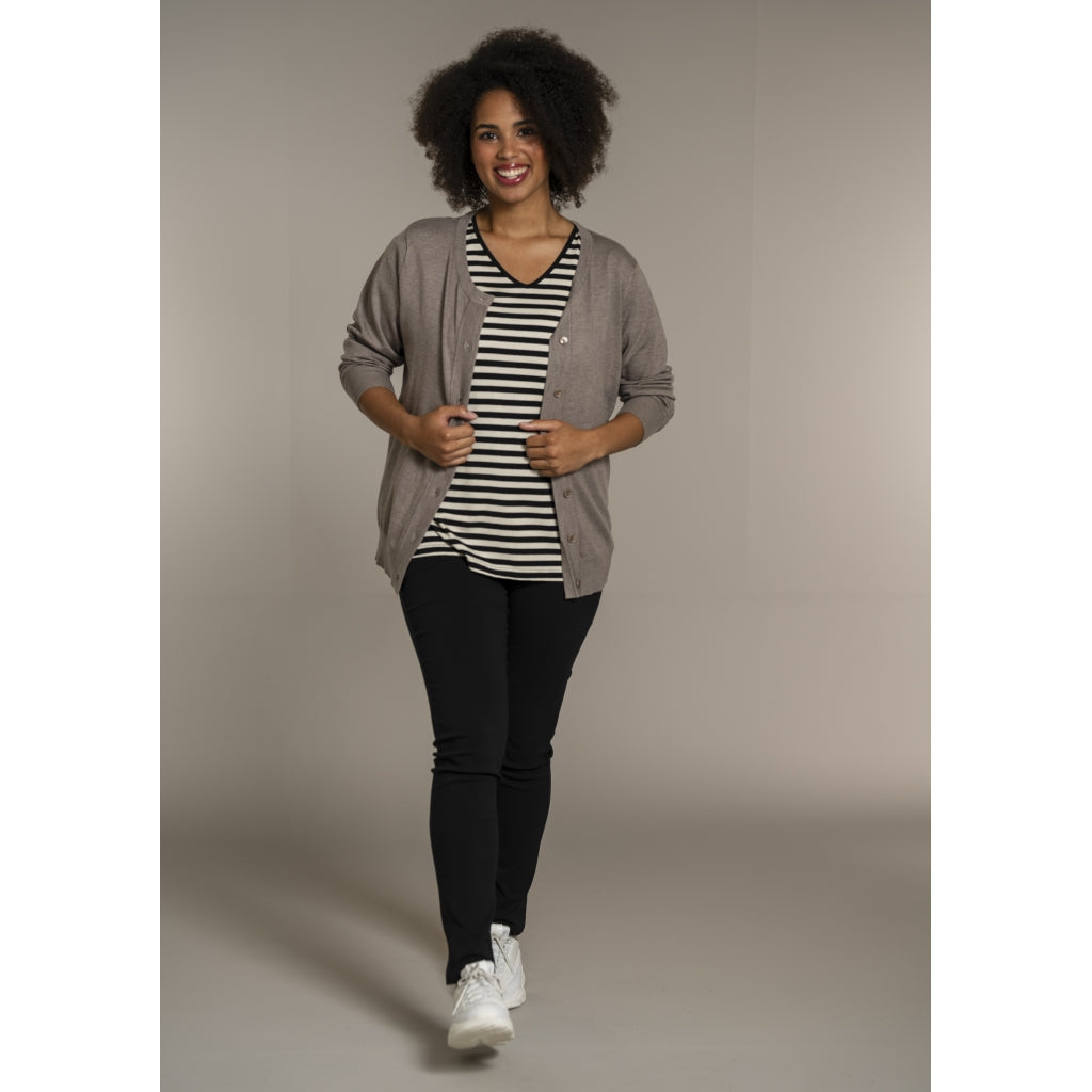 Sandgaard Cardigan Kort Cardigan Beige melange