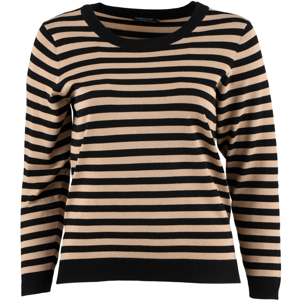 Sandgaard Helsinki - Blouse - Stripes Blouse Black/Sand