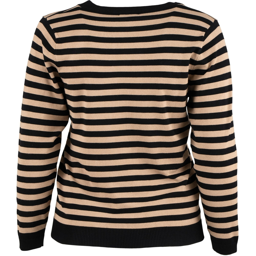 Sandgaard Helsinki - Blouse - Stripes Blouse Black/Sand