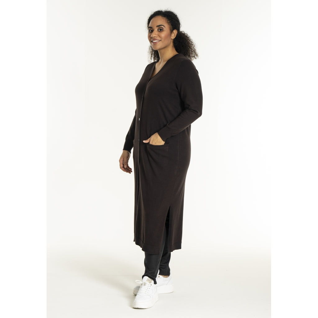 Sandgaard Helsinki - Long Cardigan Cardigan Dark Brown