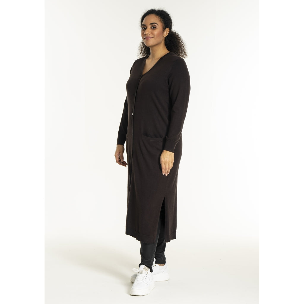 Sandgaard Helsinki - Long Cardigan Cardigan Dark Brown