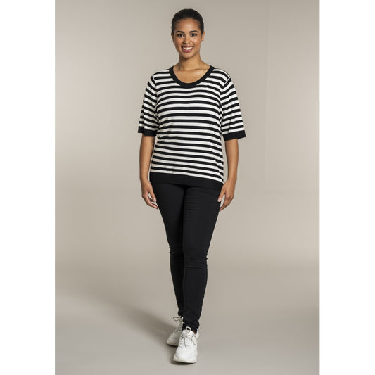 Sandgaard Helsinki - T-shirt - Stripes T-Shirt Black/Offwhite