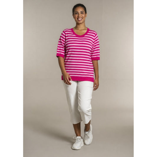 Sandgaard Helsinki - T-shirt - Stripes T-Shirt Pink/Rose