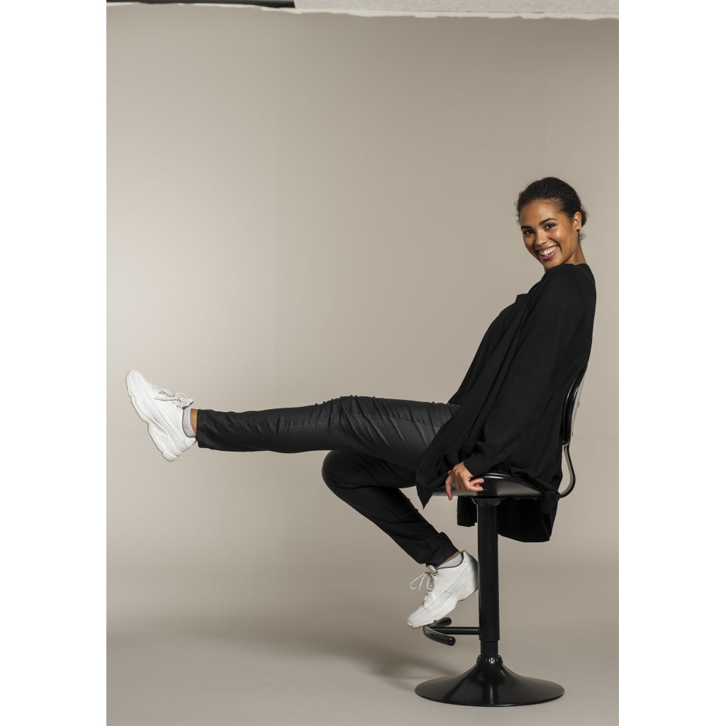 Sandgaard Lang cardigan med lommer Long Cardigan Black