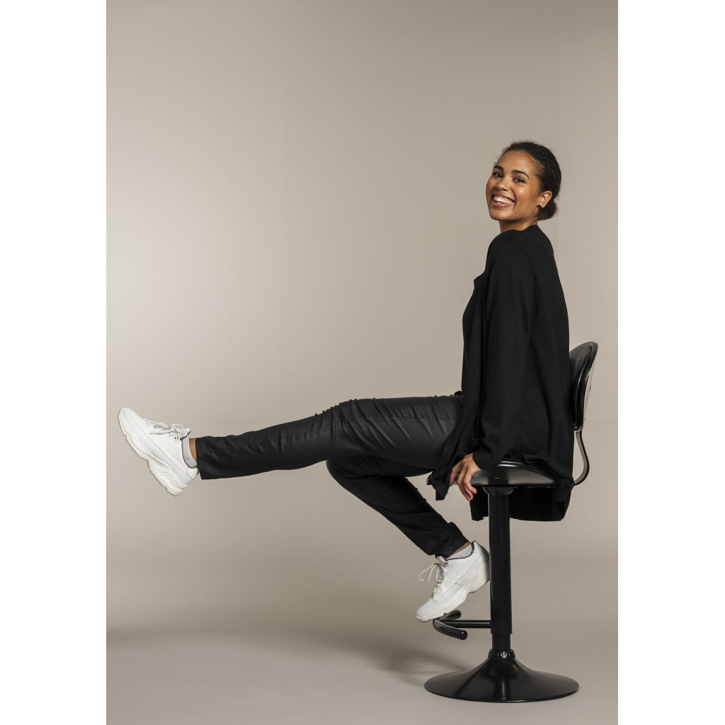 Sandgaard Lang cardigan med lommer Long Cardigan Black