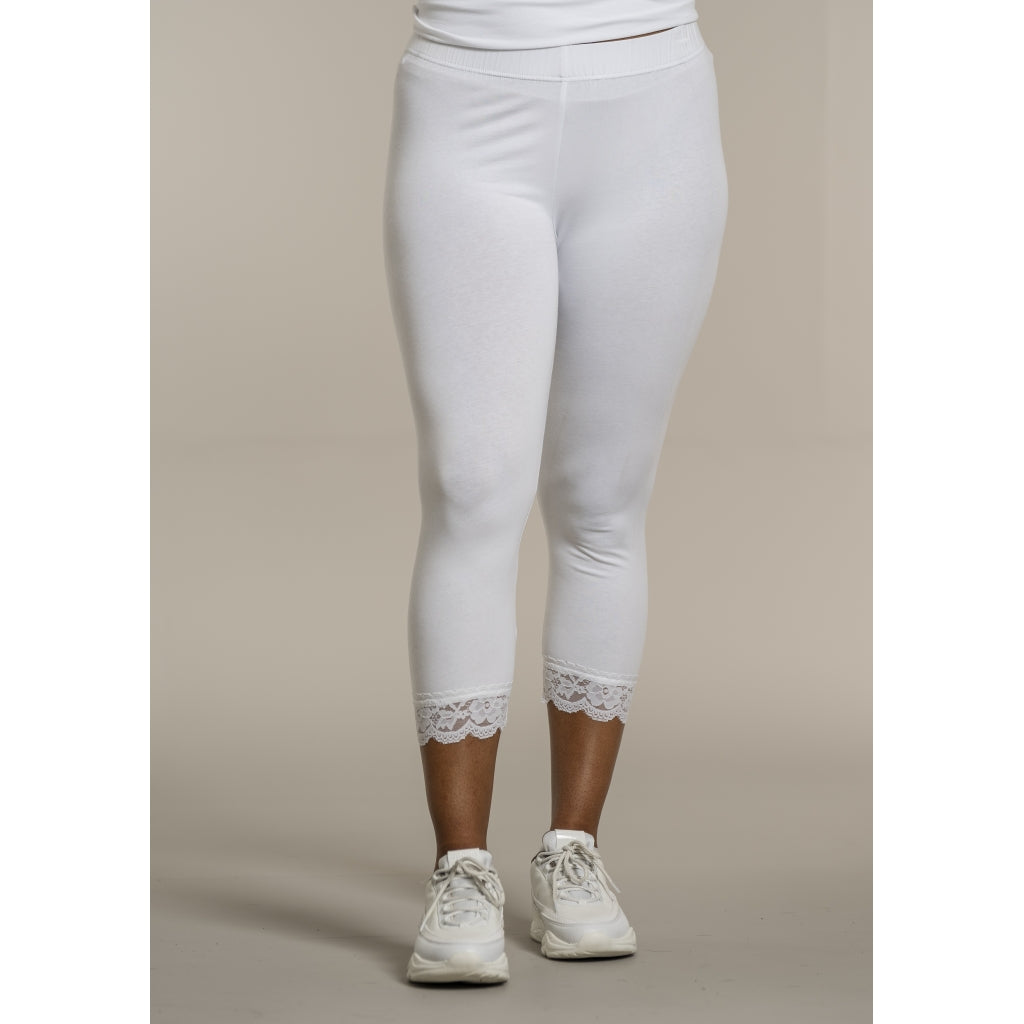 Sandgaard Leggings 3/4 with lace Leggings White