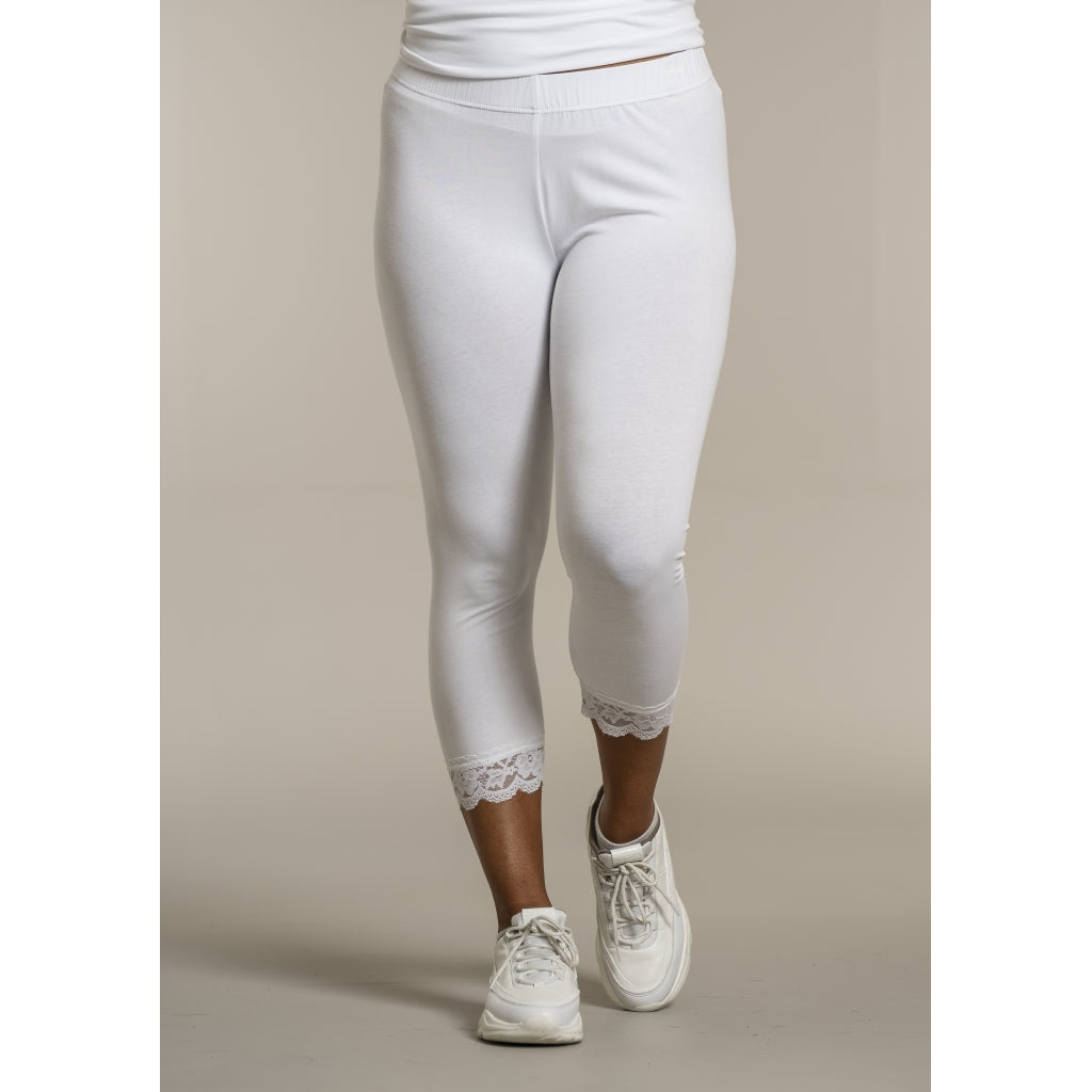 Sandgaard Leggings 3/4 with lace Leggings White