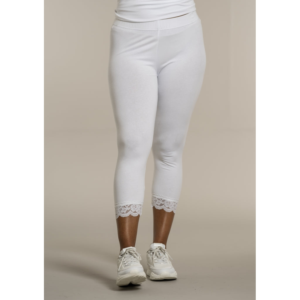 Sandgaard Leggings 3/4 with lace Leggings White