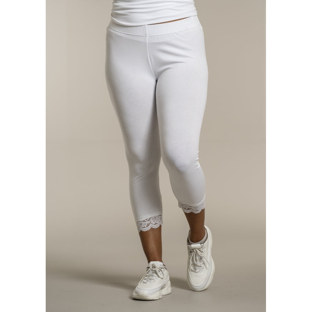 Sandgaard Leggings 3/4 with lace Leggings White