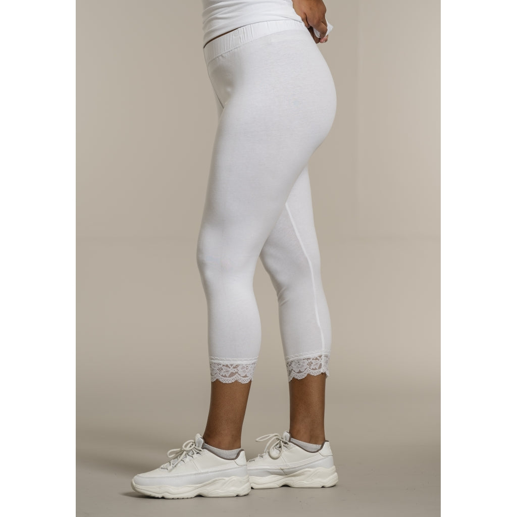 Sandgaard Leggings 3/4 with lace Leggings White