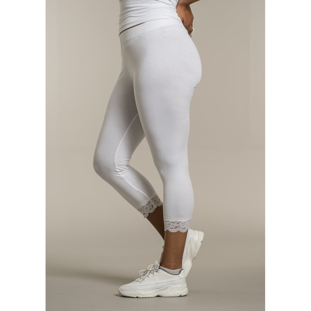 Sandgaard Leggings 3/4 with lace Leggings White