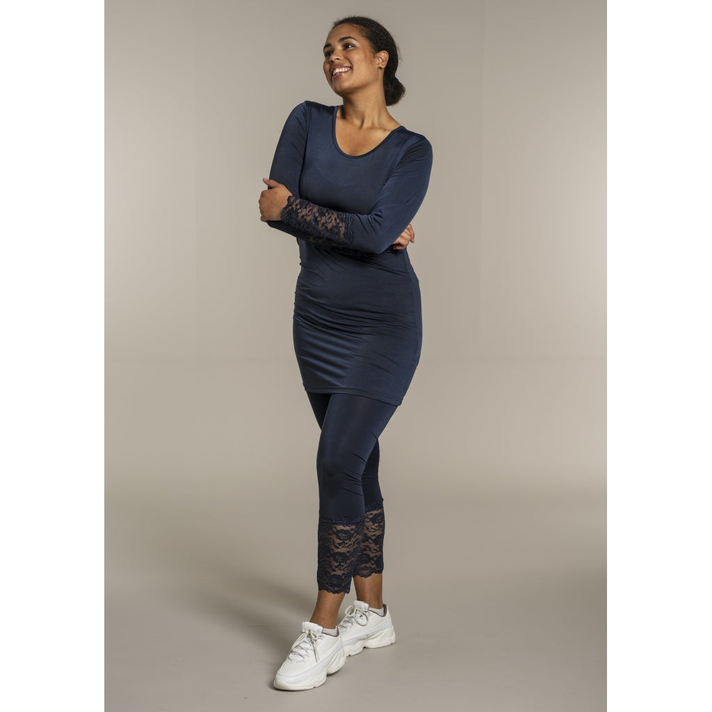 Sandgaard Leggings with lace Pants Dark Blue