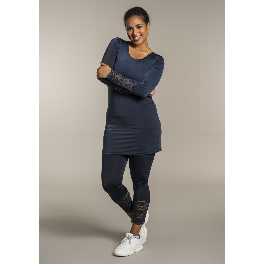 Sandgaard Leggings with lace Pants Dark Blue