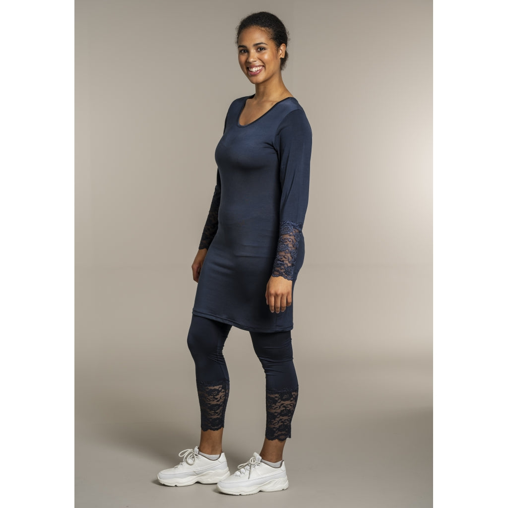 Sandgaard Leggings with lace Pants Dark Blue