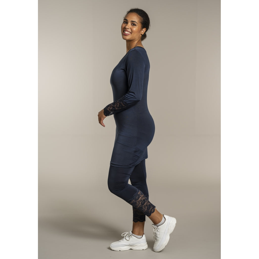 Sandgaard Leggings with lace Pants Dark Blue