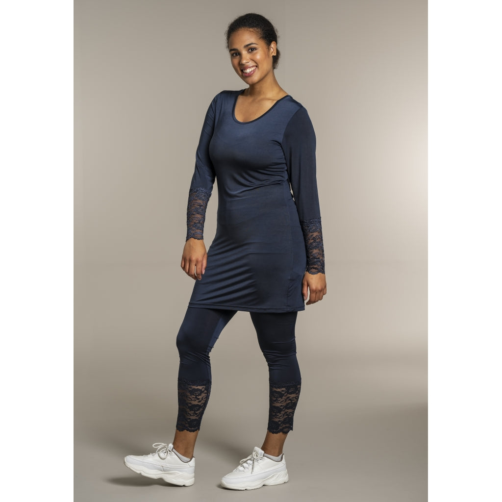 Sandgaard Leggings with lace Pants Dark Blue