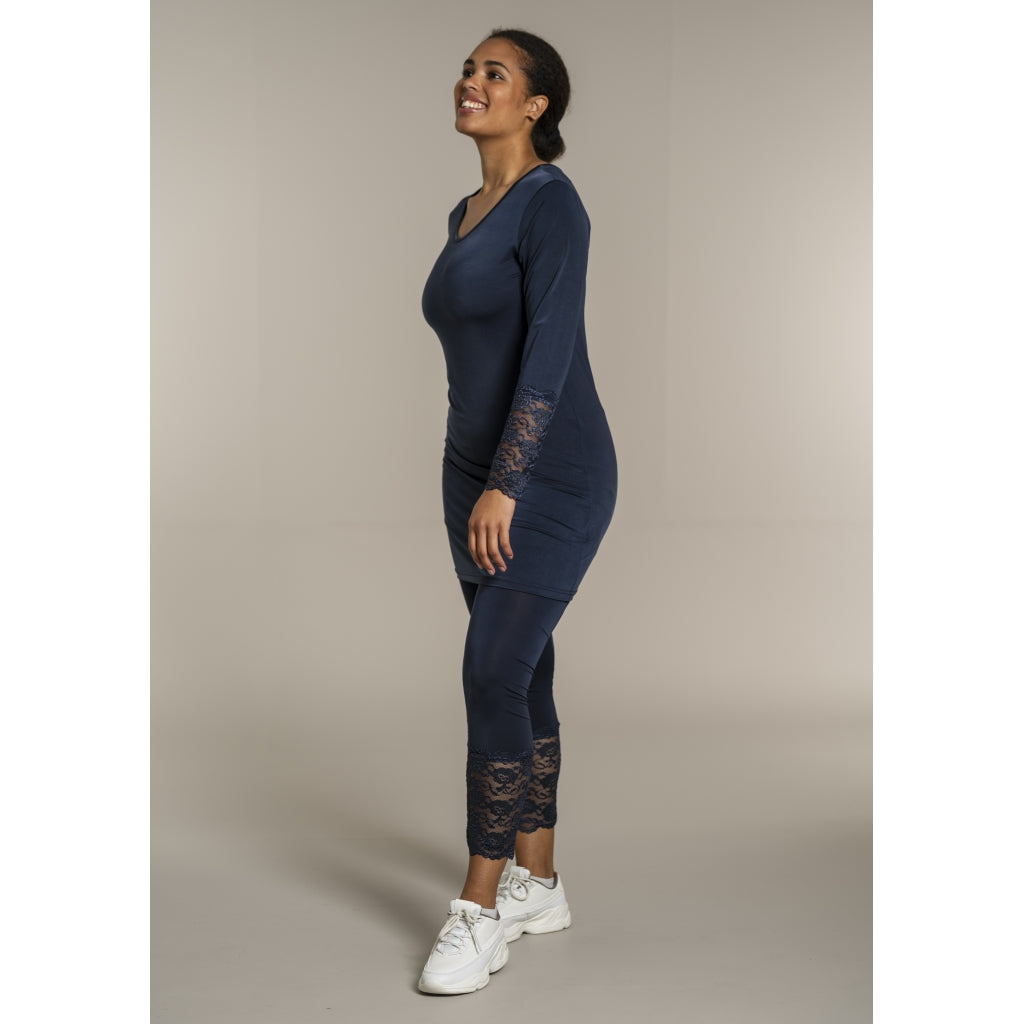 Sandgaard Leggings with lace Pants Dark Blue