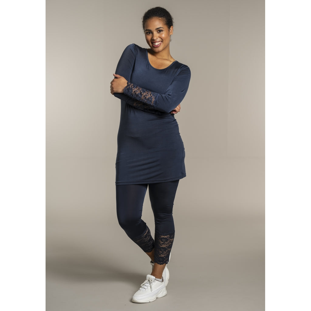 Sandgaard Leggings with lace Pants Dark Blue