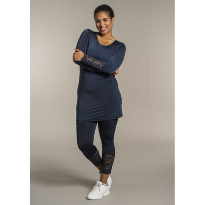 Sandgaard Leggings with lace Pants Dark Blue