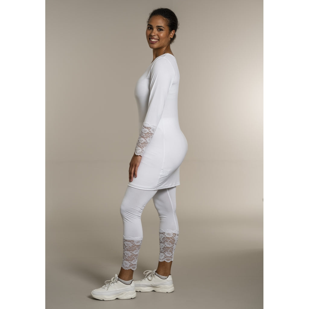 Sandgaard Leggings with lace Pants White