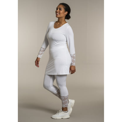 Sandgaard Leggings with lace Pants White