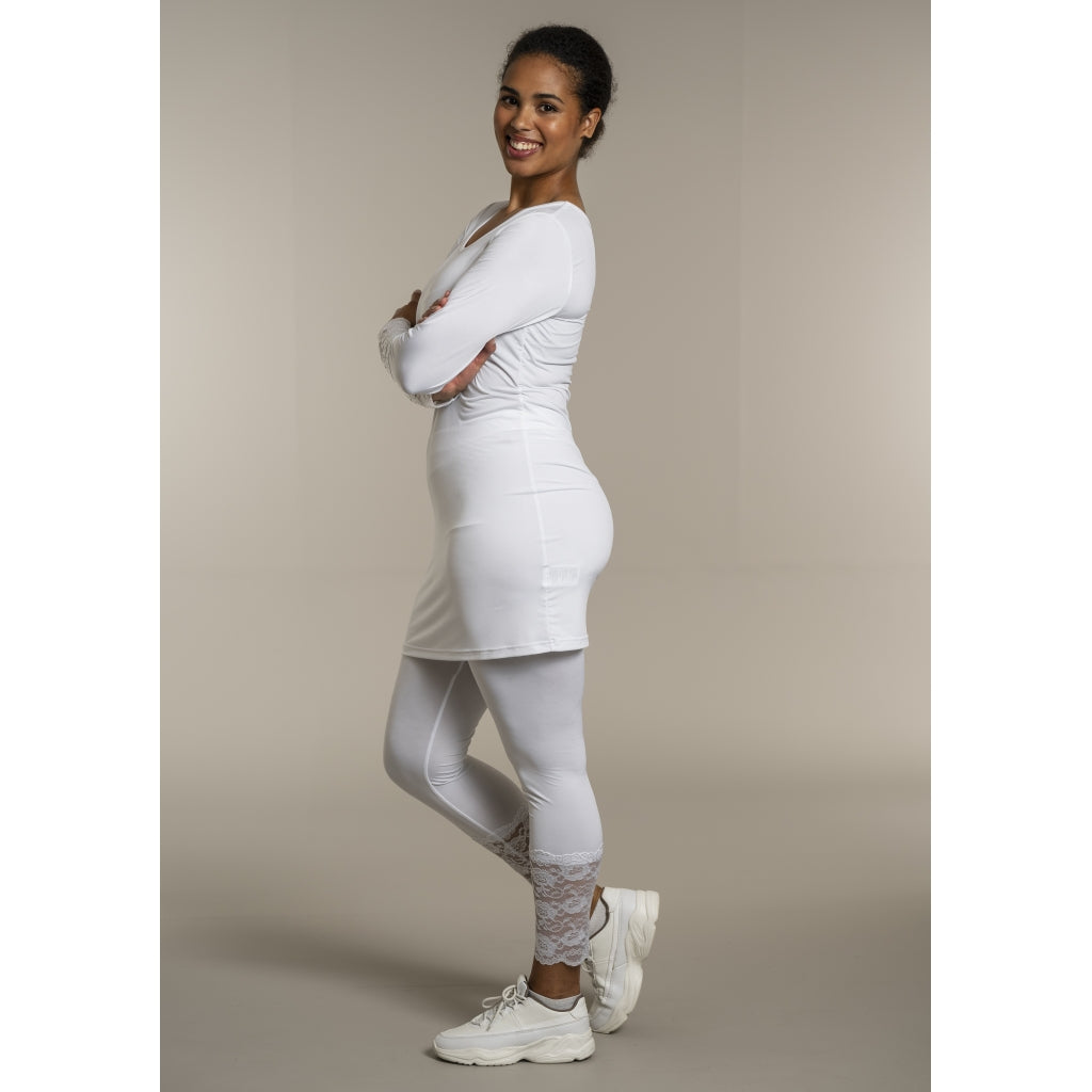 Sandgaard Leggings with lace Pants White