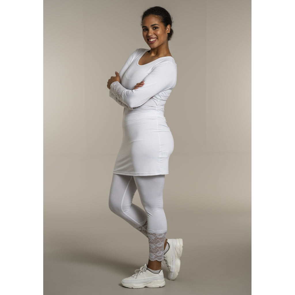 Sandgaard Leggings with lace Pants White