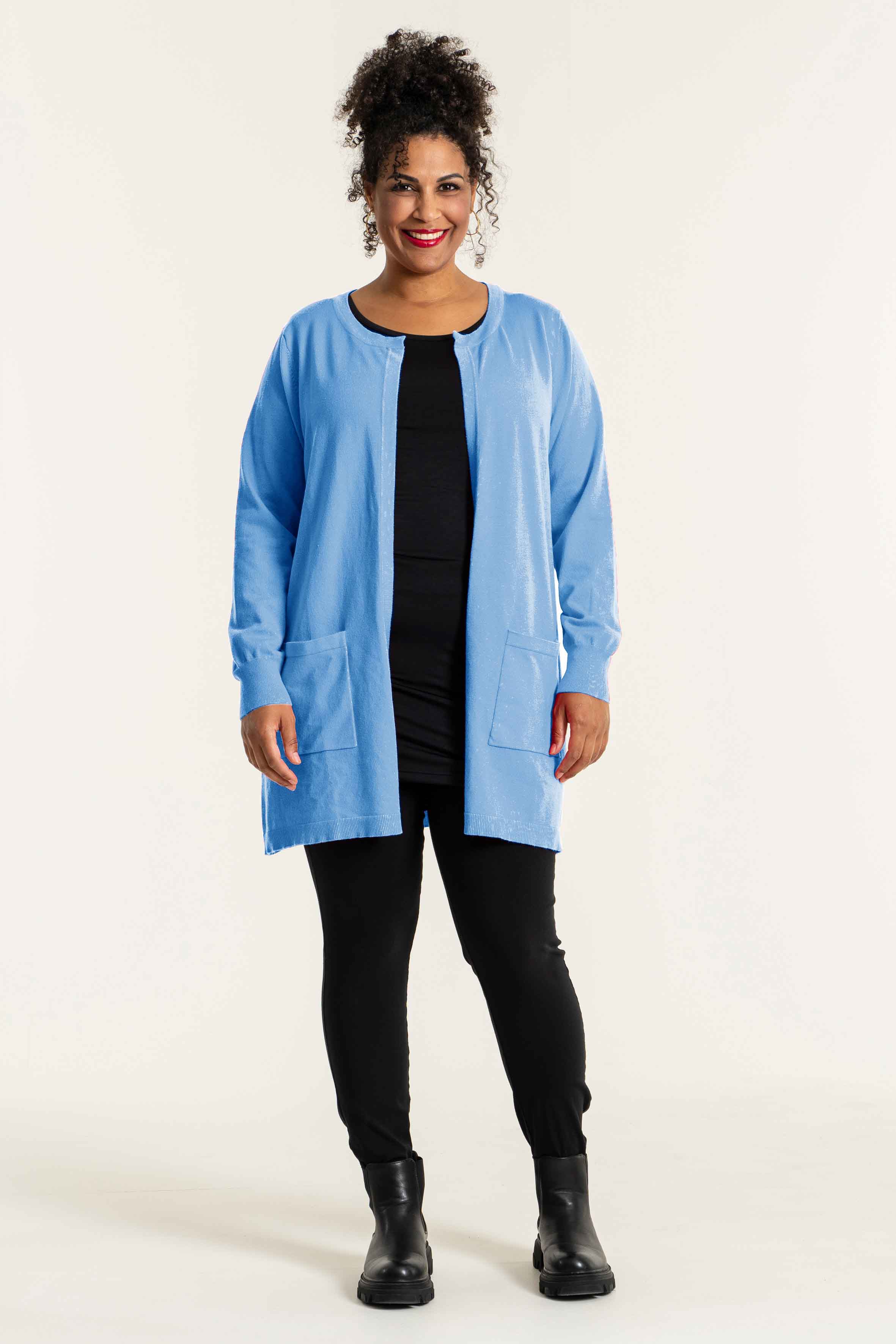 Long Cardigan light Blue Sandgaard Essentials