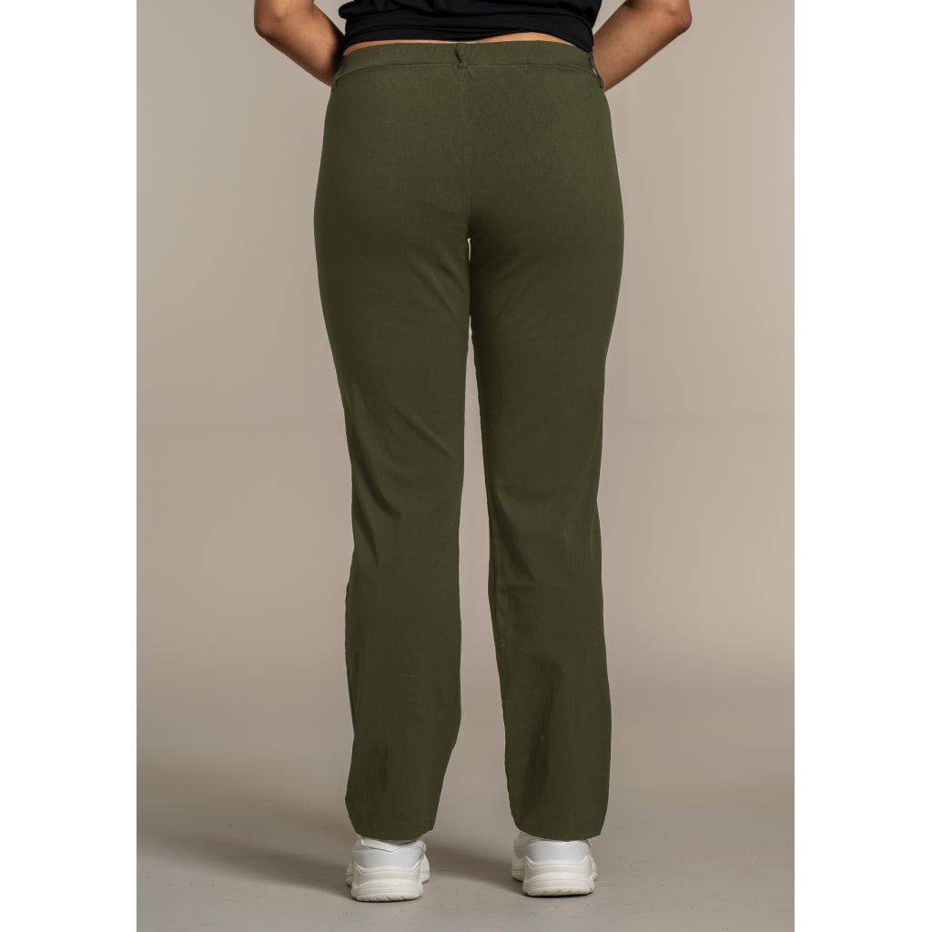 Sandgaard Pants w. wide legs Pants Khakigreen