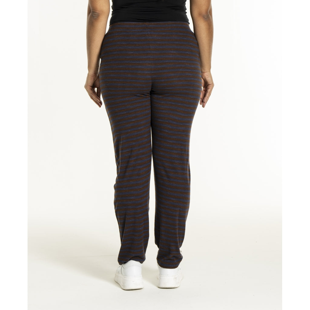 Sandgaard Rib Pants Pants Dark Blue/Dark Brown
