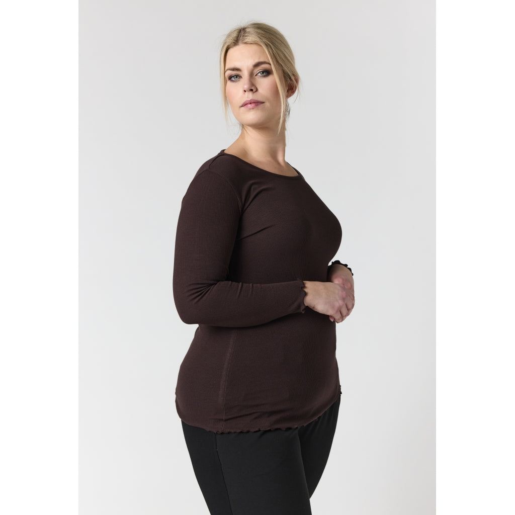 Sandgaard Rib Top Top Brown