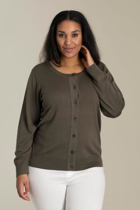 Sandgaard Short Cardigan Cardigan Army Green