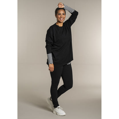 Sandgaard Strikket langærmet bluse Blouse Black