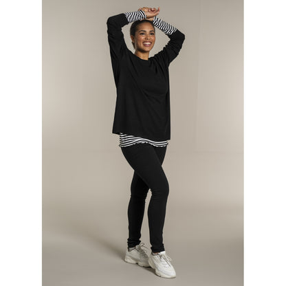 Sandgaard Strikket langærmet bluse Blouse Black